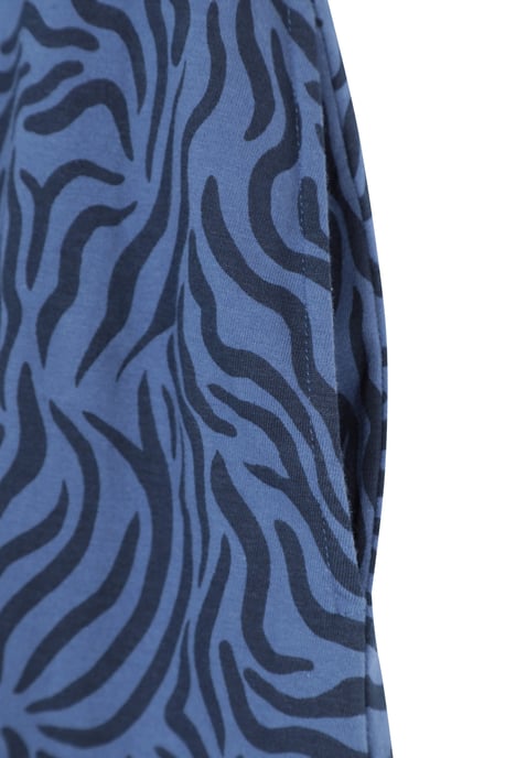 Orchid Patterned Women's UV Summer Dress with Side Pockets Holiday Beach Dress Dark Blue - Image 5