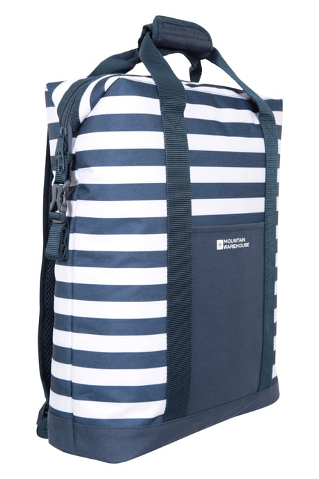 Unisex Insulated Backpack with Carry Handles Summer Cool Bag Navy - Image 3