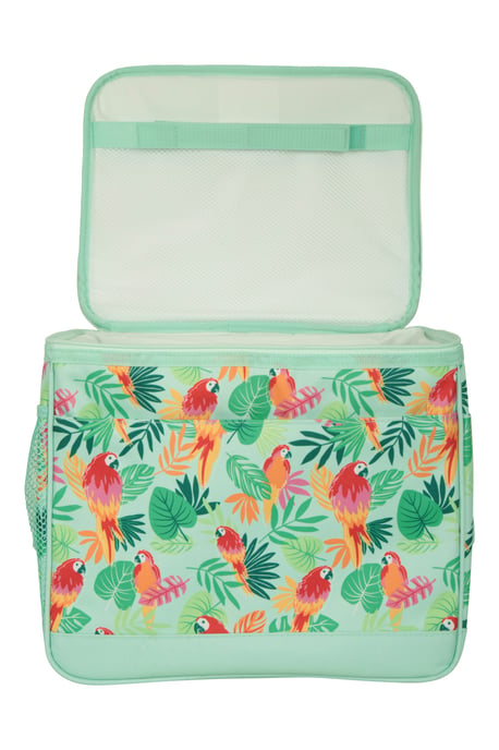 Patterned Lunch Cool Bag with Adjustable Shoulder Straps Lightweight Pale Green - Image 4