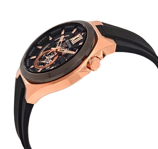 Bulova Automatic Heren Horloge Zwart 98A177 - Image 3