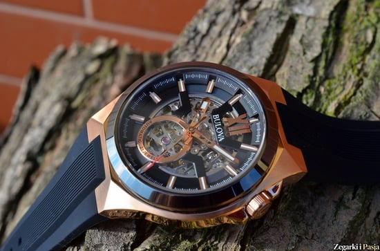 Bulova Automatic Heren Horloge Zwart 98A177 - Image 5