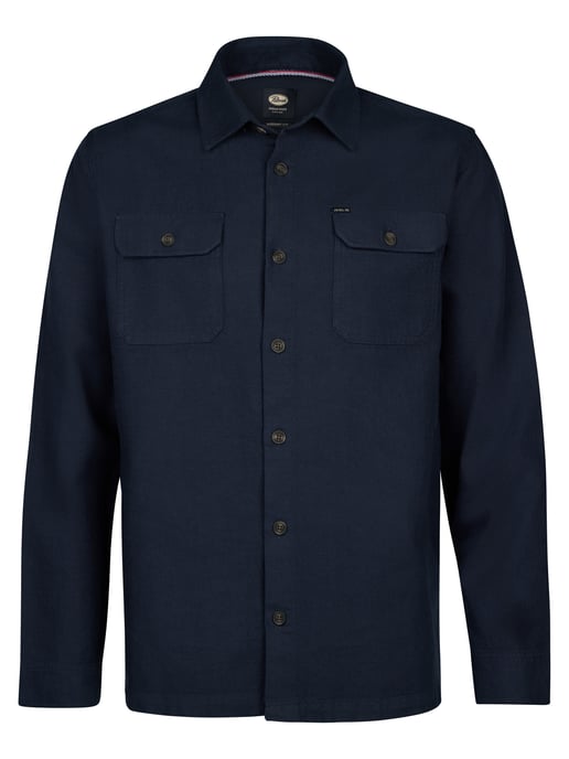 Petrol Industries - Heren Effen Overhemd met Lange Mouwen Aurora - Blauw - Image 1