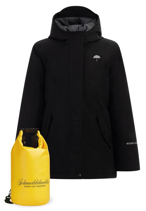 Schmuddelwedda Anorak + Tagesrucksack - SET Meisjes zwart - Image 1