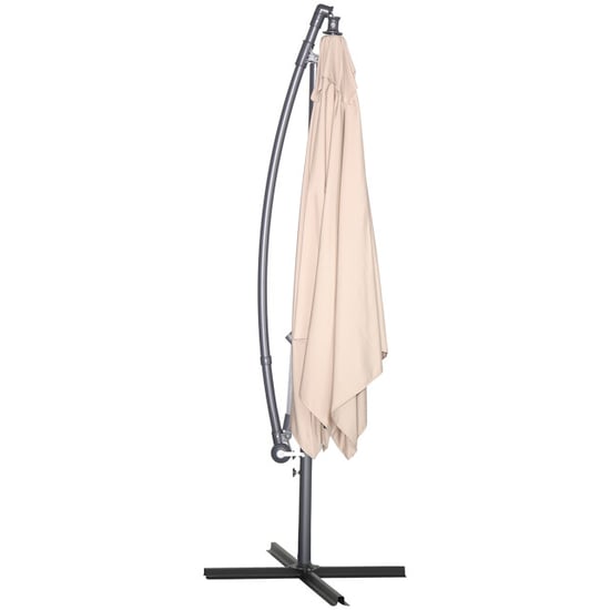 Garden Impressions Corfu parasol 250x250 cm carbon black taupe - Image 2