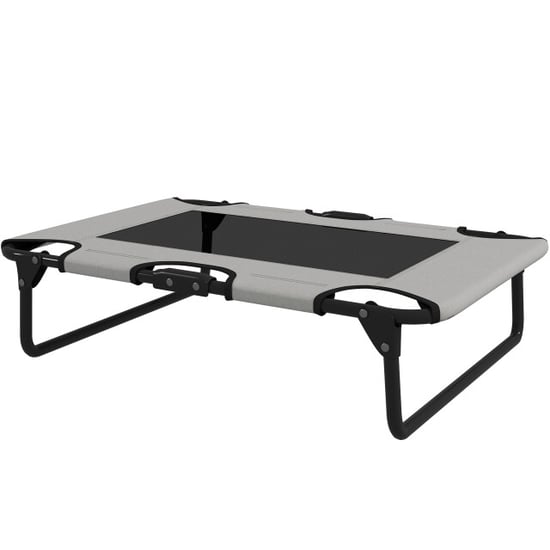 4goodz Opvouwbaar verhoogd hondenligbed 75 x 51 x 18 cm grijs - Image 1