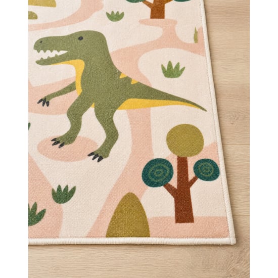 Muratap Kinderkleed dino vloerkleed kinderkamer anti-slip groen 95x145 cm - Image 5