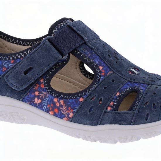 Free Spirit Cleveland Womens Casual Shoes Navy Multi - Image 5