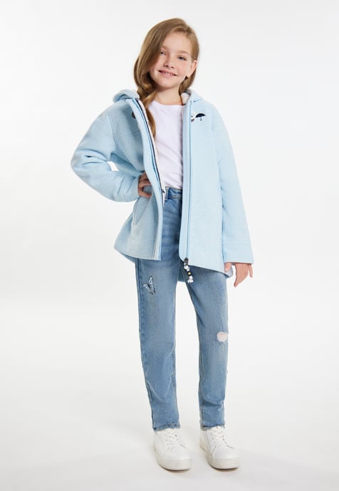 Schmuddelwedda Mantel + Tagesrucksack - SET Meisjes IJsblauw gemêleerd - Image 2