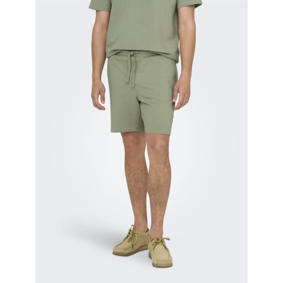 Only & Sons Onskian reg seersucker shorts noos olijf - Image 2