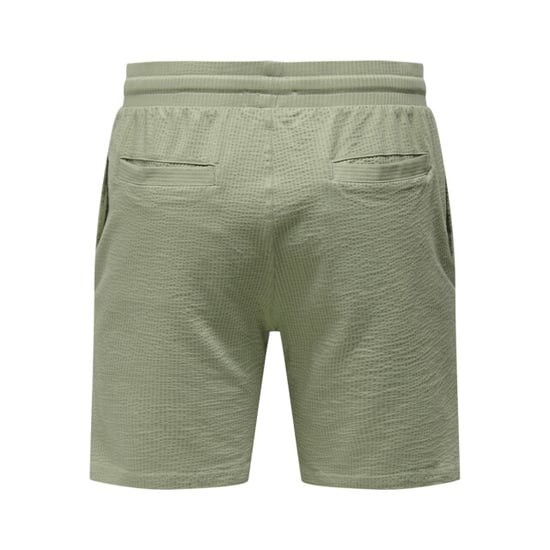 Only & Sons Onskian reg seersucker shorts noos olijf - Image 4