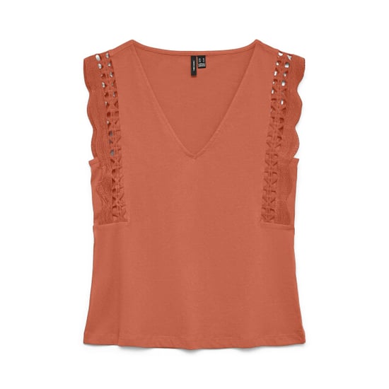 Vero Moda vmgabby sl v-neck top jrs ga 10339862 langoustino - Image 1