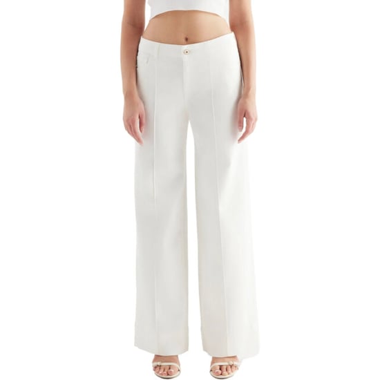 C.O.J. Denim Mid waist wide straight off white - Image 2