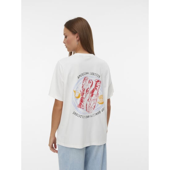 Vero Moda vmciara caty ss top box jrs 10341986 snow white american lobster - Image 4