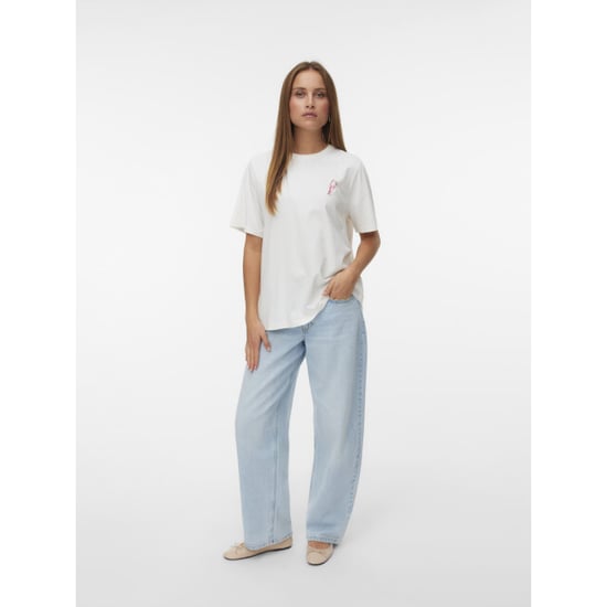 Vero Moda vmciara caty ss top box jrs 10341986 snow white american lobster - Image 5
