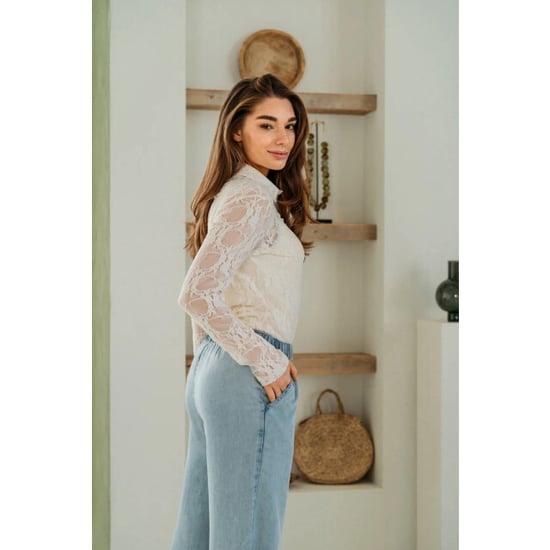 Geisha &co woman lotte lace blouse-ecru - Image 3
