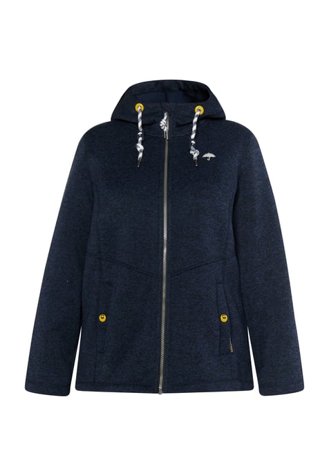 Schmuddelwedda Gebreide fleece jas Dames marine gem - Image 1