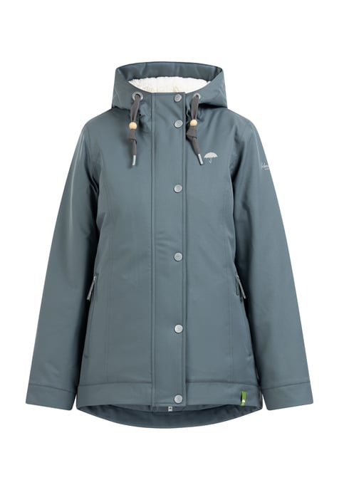 Schmuddelwedda Winterjas gemaakt van gerecycled polyester yuka Dames blauw-grijs - Image 1