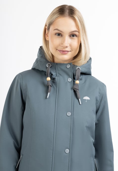 Schmuddelwedda Winterjas gemaakt van gerecycled polyester yuka Dames blauw-grijs - Image 5