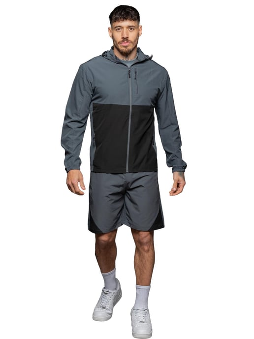 Kruze | Mens Woven 3-Piece Set - T-Shirt/Jacket/Shorts - Image 4