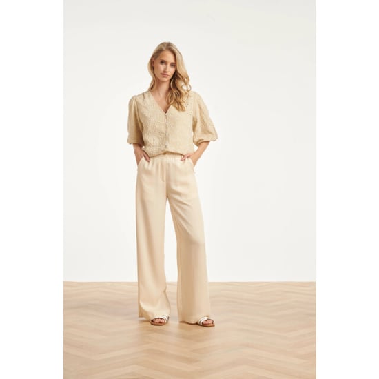 Smashed Lemon Soepel dames pantalon met wijde pijpen | - Image 5