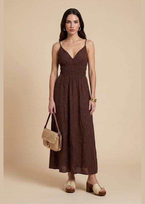 Metallic Maxi Dress - Image 1