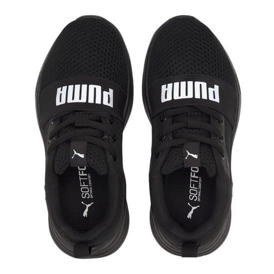 Puma Childrens/Kids Wired Run Trainers (Black/White) - Image 4