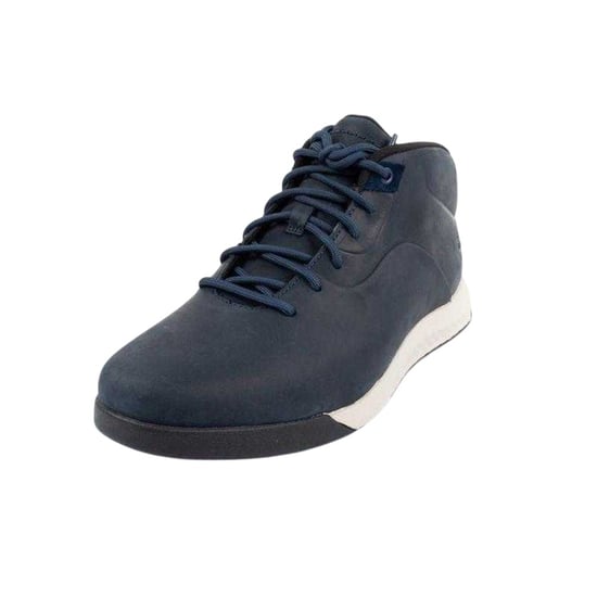 Timberland Mens Leather Trainers (Navy Blue) - Image 4