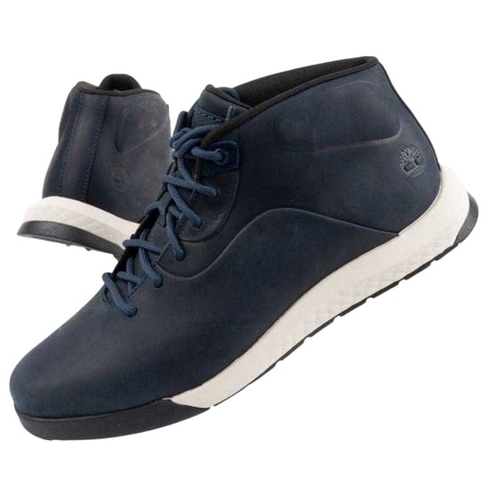 Timberland Mens Leather Trainers (Navy Blue) - Image 5