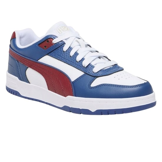 Puma Heren RBD Game Cow Leather Lage Sportschoenen (Wit/blauw) - Image 4