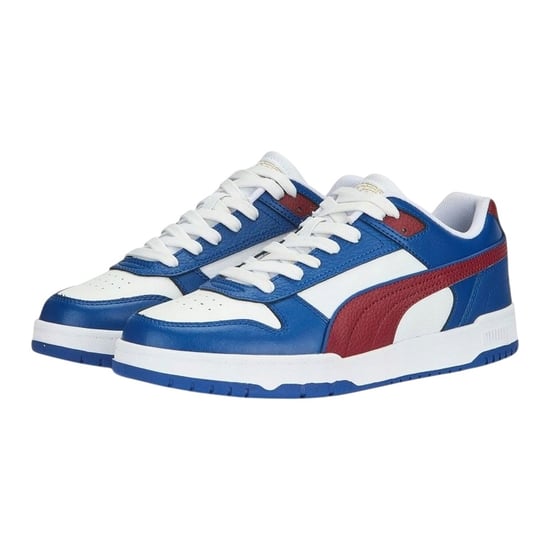 Puma Heren RBD Game Cow Leather Lage Sportschoenen (Wit/blauw) - Image 6