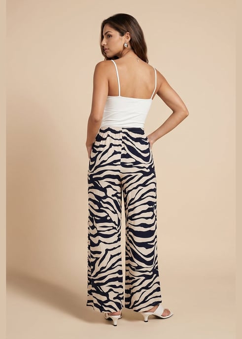 Zebra Trouser Navy Pattern - Image 3