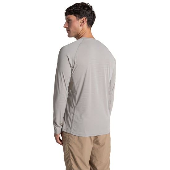 Craghoppers Heren SolarShield+ Nosilife T-shirt met lange mouwen (Perkament) - Image 2
