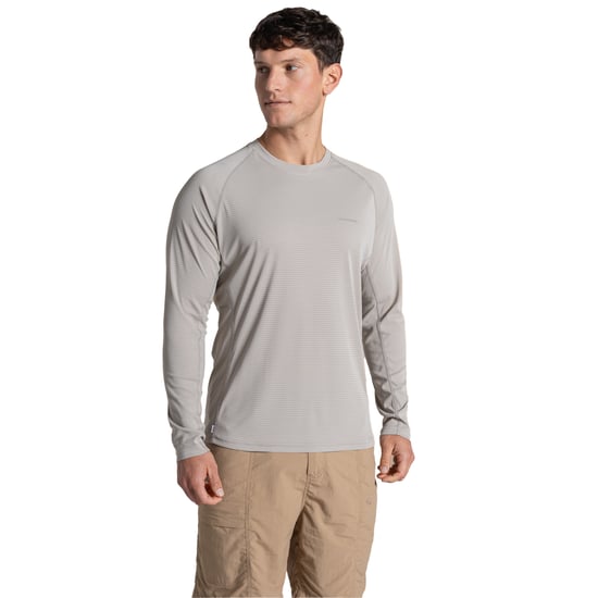 Craghoppers Heren SolarShield+ Nosilife T-shirt met lange mouwen (Perkament) - Image 3