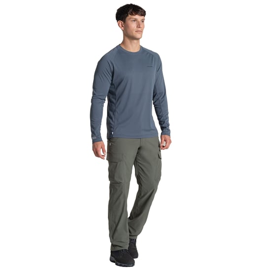 Craghoppers Heren SolarShield+ Nosilife T-shirt met lange mouwen (Donker tin) - Image 4