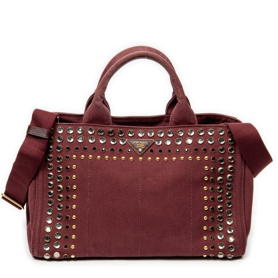 Medium Rhinestone Canapa Tote Shoulder Bag - Image 1