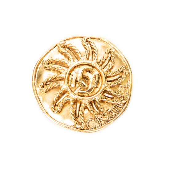 CC Round Sun Brooch Pin Brooch - Image 1