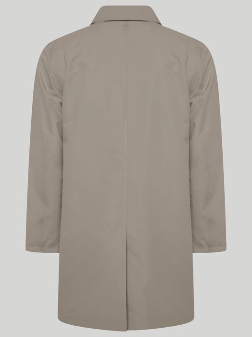 James Harry Brown Basic Raincoat in Stone - Image 3