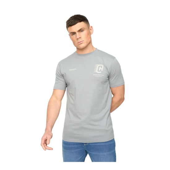 Crosshatch Heren Morville Katoenen T-Shirt (Staalblauw) - Image 1