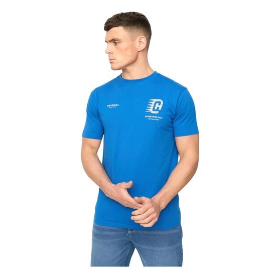 Crosshatch Heren Morville Katoenen T-Shirt (Koningsblauw) - Image 1