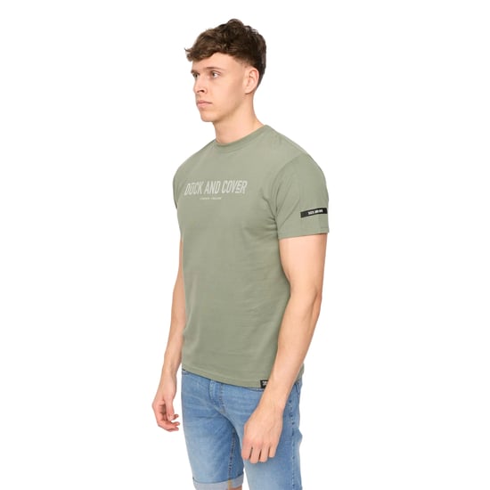 Duck and Cover Heren Walpole T-Shirt (Olijf) - Image 3