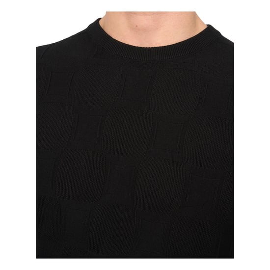 Duck and Cover Heren Littleton Gebreid T-Shirt (Zwart) - Image 3