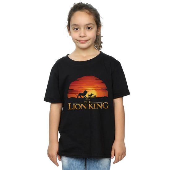 Disney T-shirt i bomull med solnedgångslogo från Lejonkungen-filmen (Svart) - Image 2