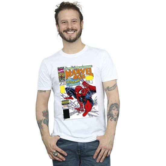 Marvel Heren Spider-Man Marvel Age Comic Cover T-Shirt (Wit) - Image 2