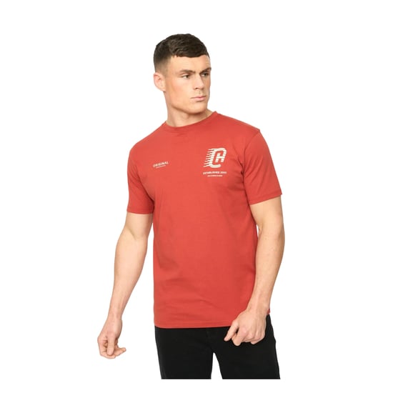 Crosshatch Heren Morville Katoenen T-Shirt (Rood) - Image 1