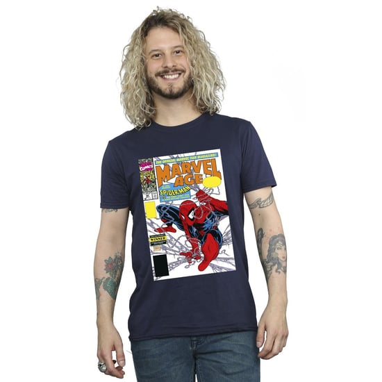 Marvel Heren Spider-Man Marvel Age Comic Cover T-Shirt (Marineblauw) - Image 2