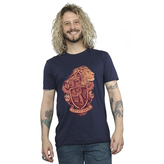 Harry Potter Heren Gryffindor Schets Crest T-Shirt (Marineblauw) - Image 2