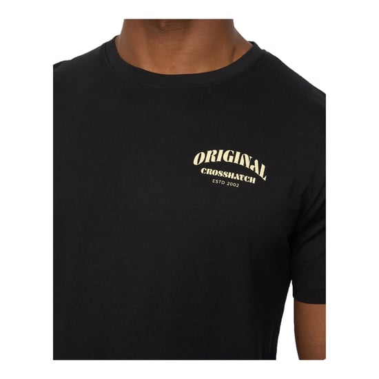 Crosshatch Heren Labstock T-Shirt (Zwart) - Image 2