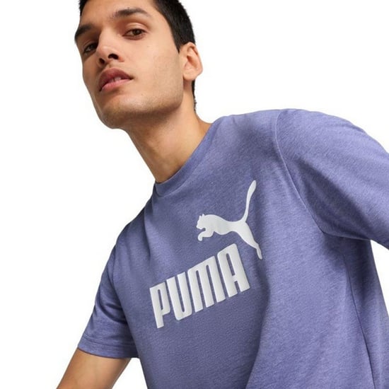 Puma Heren ESS No.1 Logo Heather T-Shirt (Violet) - Image 3