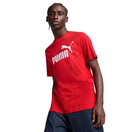 Puma Herr ESS No.1 Logotyp T-shirt (Röd) - Image 3