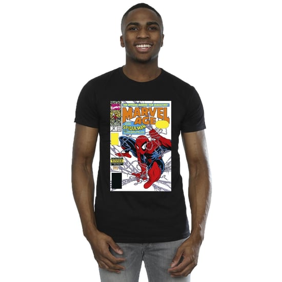 Marvel Heren Spider-Man Marvel Age Comic Cover T-Shirt (Zwart) - Image 2